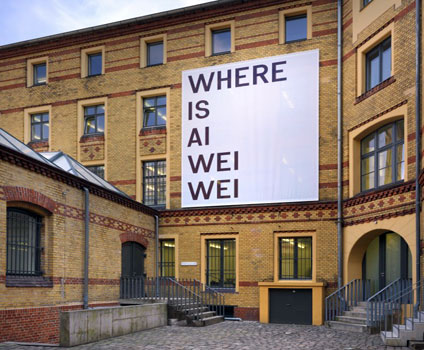 Ai Wei Wei protest banner