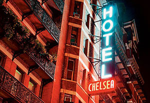 Chelsea Hotel neon sign