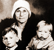 Julia Warhola with Andy Warhol