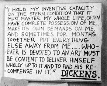 charles dickens quote on sign