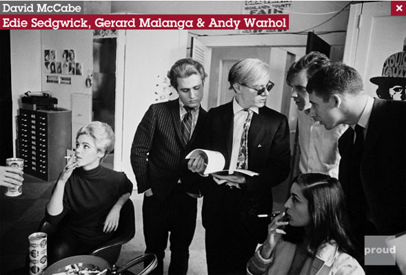 David McCabe photograph of Andy Warhol, Edie Sedgwick and others