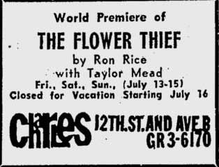 World premiere of the Flower Thief at the Charles
