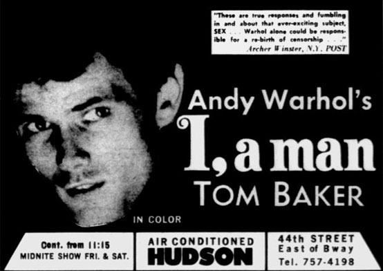 I, A Man by Andy Warhol - Village Voice ad