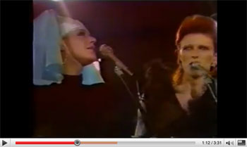 Marianne Faithfull and David Bowie