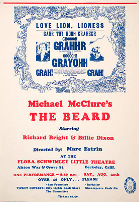 Michael McClure The Beard in Berkeley poster