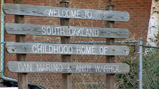 Andy Warhol Oakland sign