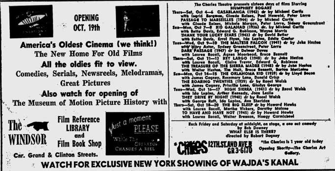 Windsor Theatre opening ad